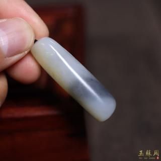 21.2克新疆和田玉青花竹节平安牌雕刻牌子玉吊坠